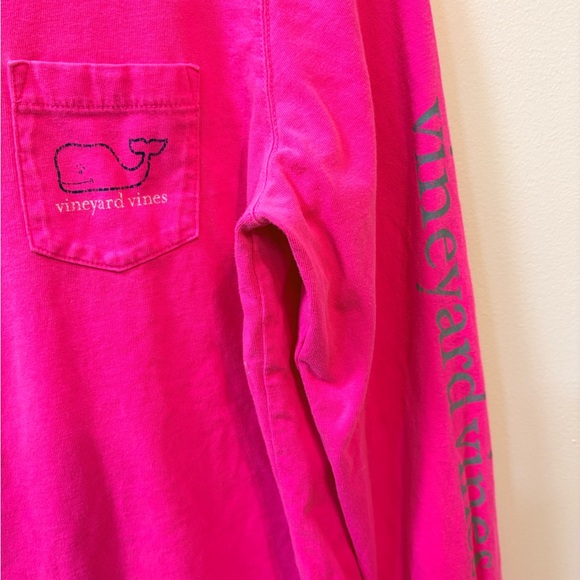 Vineyard Vines Long Sleeve Tees in Navy and Pink - Picture 6 of 10